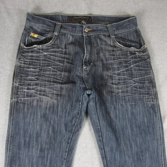 VINTAGE Southpole Jeans Mens 36 Blue Baggy Skater Hip Hop‎ Yellow Tab Y2K 90s